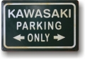 Nostalgie Blechschildkarte - KAWASAKI PARKING ONLY