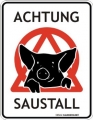 Funschild - ACHTUNG SAUSTALL