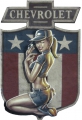 Blechschild - CHEVROLET US PIN UP GIRL