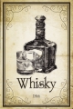 Blechschild - WHISKY 1866 - BRAUN