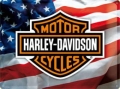 Nostalgie Blechkarte - HARLEY DAVIDSON USA LOGO