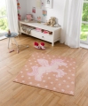 Bild 2 von Kinder Teppich Softvelours - EINHORN - 100 X 100 CM