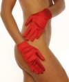 KURZE SATIN-HANDSCHUHE - KARLA - ROT