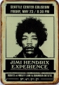 Rusty Blechschild - JIMMI HENDRIX SEATTLE - 20X30CM