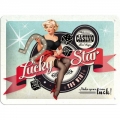 Blechschild - LUCKY STAR CASION - 15 X 20 CM