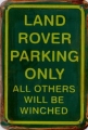 Rusty Metall Blechschild - LAND ROVER PARKING ONLY - 20X30 CM-all others