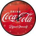 Wanduhr - COCA COLA - DRINK COCA COLA - ROT