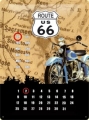 Nostalgie Blechschildkalender - ROUTE 66 MIT MOTORRAD