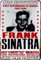 Rusty Blechschildkarte - FRANK SINATRA - FIRST CONC LONDON 11X16CM