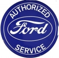 Nostalgie Blechschild rund - FORD AUTHORIZED SERVICE