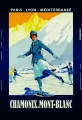 Blechschild - CHAMONIX MONTO BLANC SKI