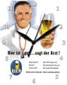 Blechschild Wanduhr - BIER IST GUT-SAGT DER ARZT