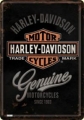 Nostalgie Blechkarte - HARLEY DAVIDSON - GENUINE