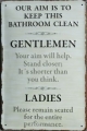 Nostalgie Blechschild - GENTLEMEN - LADIES