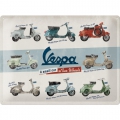 Blechschild 3D - VESPA - A SMALL CAR ON 2 WHEELS