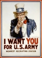 Blechschild - I WANT YOU FOR U.S.ARMY - nearest rectuiting Station