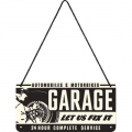 Metall Hängeschild - GARAGE - LET US FIX IT