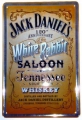 Blechschild 3D - JACK DANIELS - WHITE RABBIT SALOON