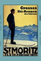 Blechschild - ST. MORITZ-GROSSES SKI-RENNEN 1911