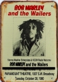 Rusty Blechschildkarte - BOB MARLEY AND THE WAILERS - 1980 - 11X16CM