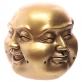 VIERGESICHTIGER GOLDENER BUDDHA - 9,5 CM