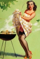 Blechschild - GRILLZEIT MIT PIN UP GIRL