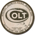 Blechschild rund - COLT PISTOLEN LOGO