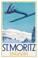 Blechschild - ST. MORITZ ENGADIN SKI SPRINGER