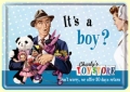 Blechschildkarte - IT`S A BOY? - CHARLYS TOYSTORE