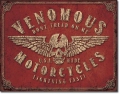 Blechschild - VENOMOUS MOTORCYCLES