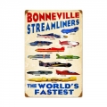 Blechschild - BONNEVILLE STREAMLINERS - THE WOLRDS FASTEST