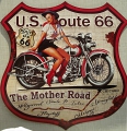 Stahlschild - US ROUTE 66 THE MOTHER ROAD