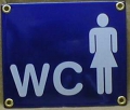 Emailleschild -WC DAMEN - BLAU