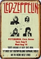 Rusty Blechschild - LED ZEPPELIN - PITTSBURGH - 20X30CM