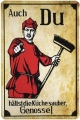 Blechschild - AUCH DU HÄLST DIE KÜCHE SAUBER,GENOSSE