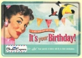 Nostalgie Blechschildkarte - IT`S IS YOUR BIRTHDAY