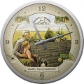 Nostalgie Wanduhr - JOHN DEERE - GROSSVATER MIT KIND