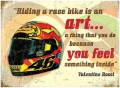 Blechschild - VALENTINO ROSSI - HELM- 15 X 20 CM