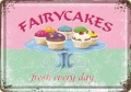 Blechschildkarte - FAIRY CAKE - FRESH EVERY DAY