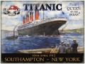 Blechschild - TITANIC - SOUTHAMPTON - NEW YORK