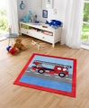 Bild 2 von Kinder Teppich Softvelours - FEUERWEHR - 100 X 100 CM