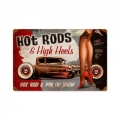 Blechschild - HOT RODS & HIGH HEELS