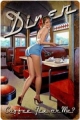 Nostalgie Blechschild - DINER GIRL-COFFEE, TEA OR ME?