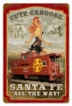 Nostalgie Blechschild - SANTA FE - ALL THE WAY