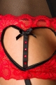 Bild 3 von NEGLIGE ZUM ANSTRAPSEN - SCHWARZ-ROT - ONE SIZE