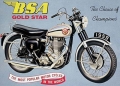 Nostalgie Blechschild - BSA - GOLD STAR