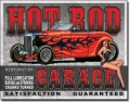 Nostalgie Blechschild - HOT ROD GARAGE