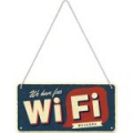 Bild 1 von Metall-Hängeschild 3D - WI-FI - WELCOME - WE HAFE FREE