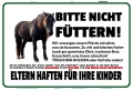 Blechschild - PFERDE - BITTE NICHT FÜTTERN