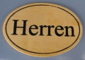 Holzschild oval hell - HERREN